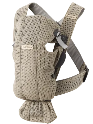 BabyBjorn Draagzak Mini 3D Mesh Grijs Beige