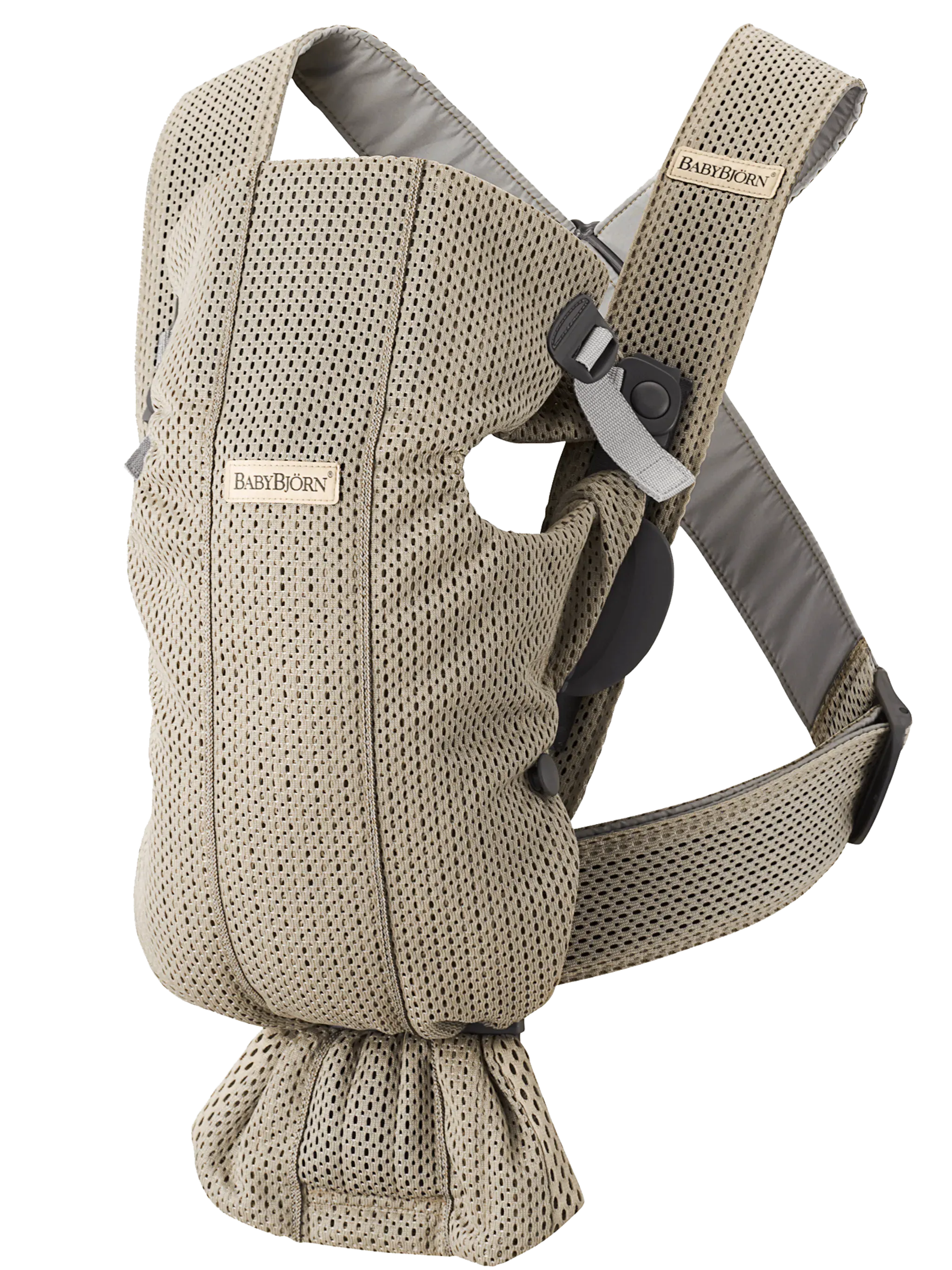 BabyBjorn Draagzak Mini 3D Mesh Grijs Beige