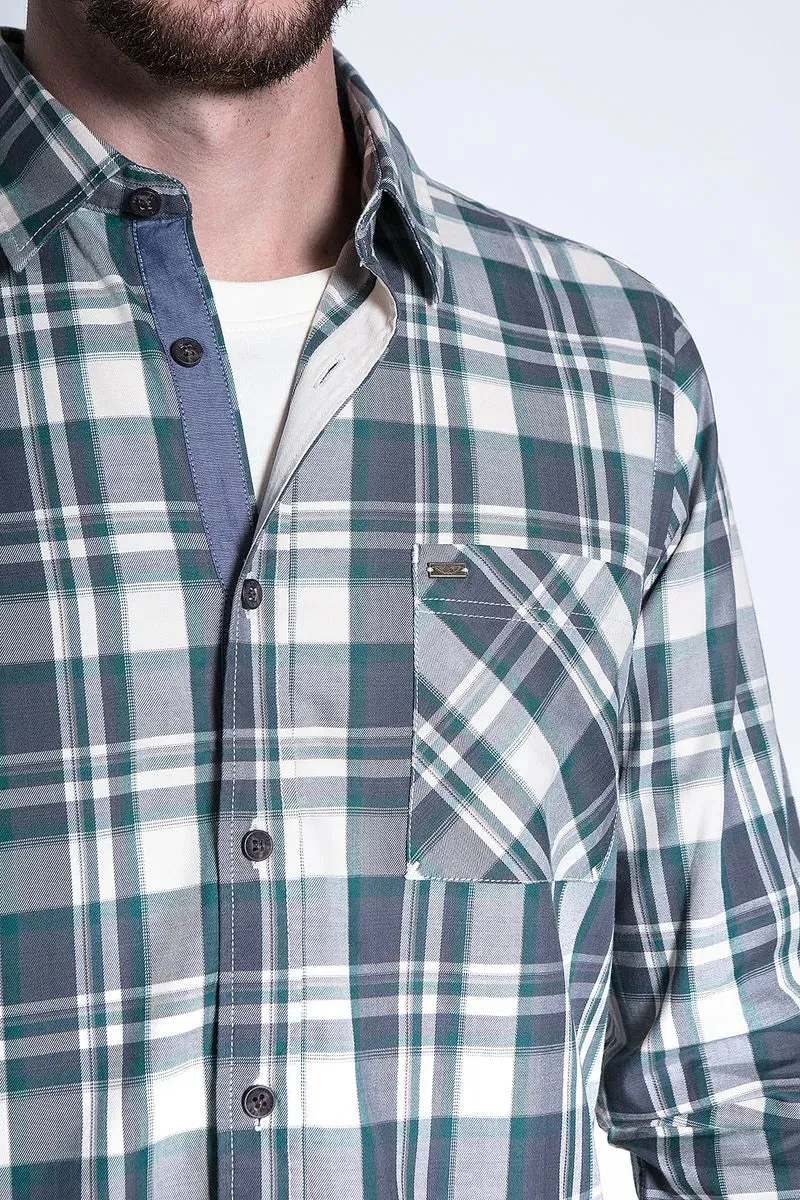 Camisa Hombre Check California Fj Green