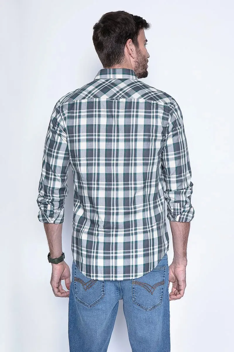 Camisa Hombre Check California Fj Green