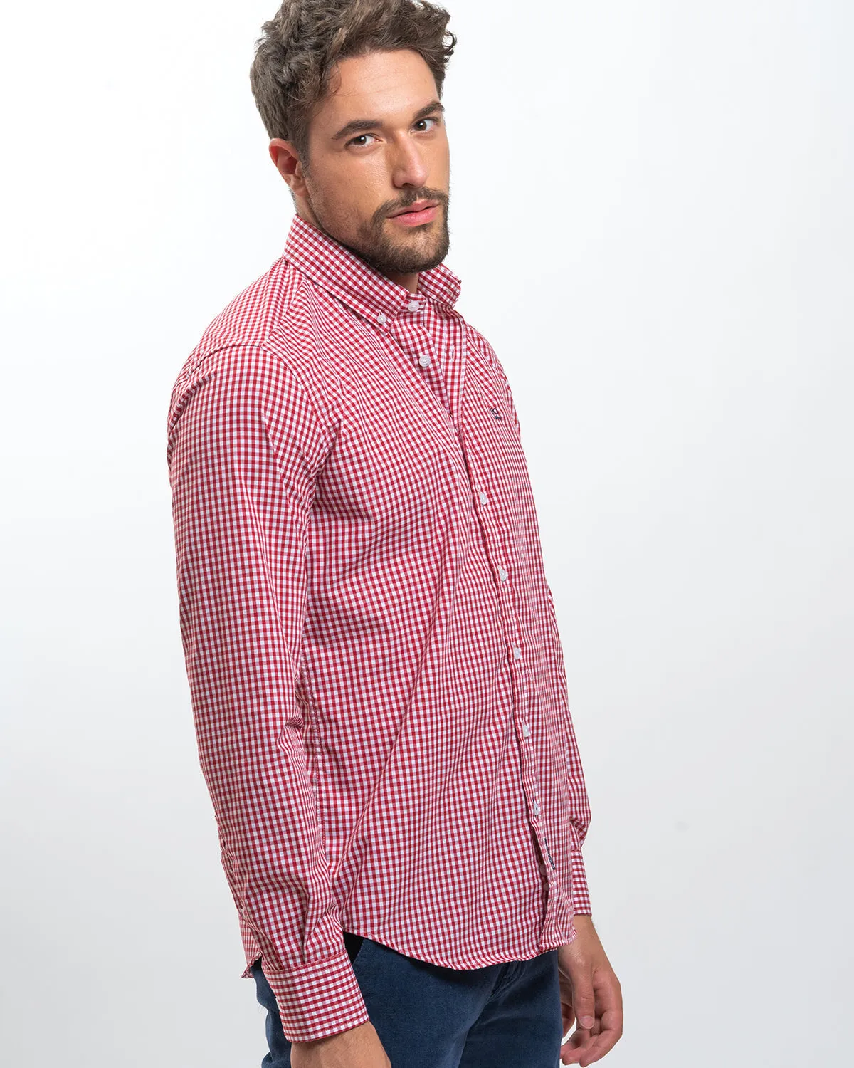 Camisa Vichy Medio Rojo