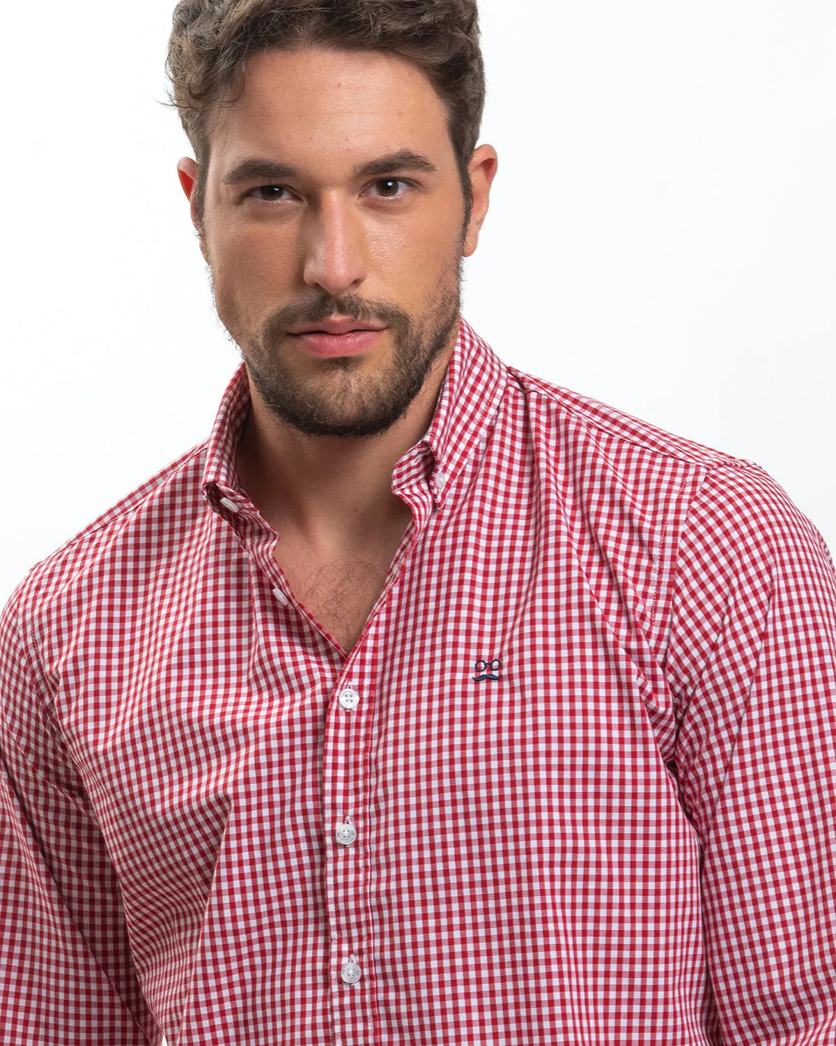 Camisa Vichy Medio Rojo