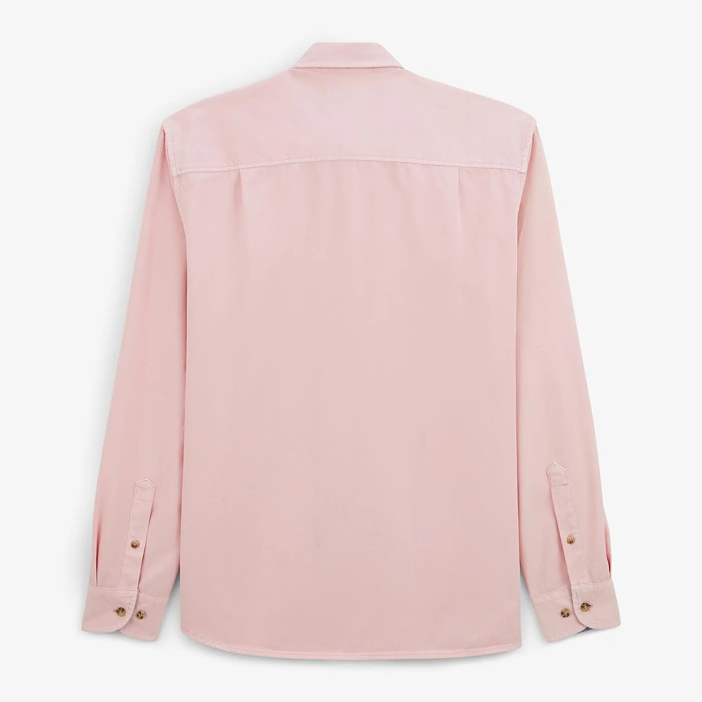 Chemise épaisse en coton unie rose