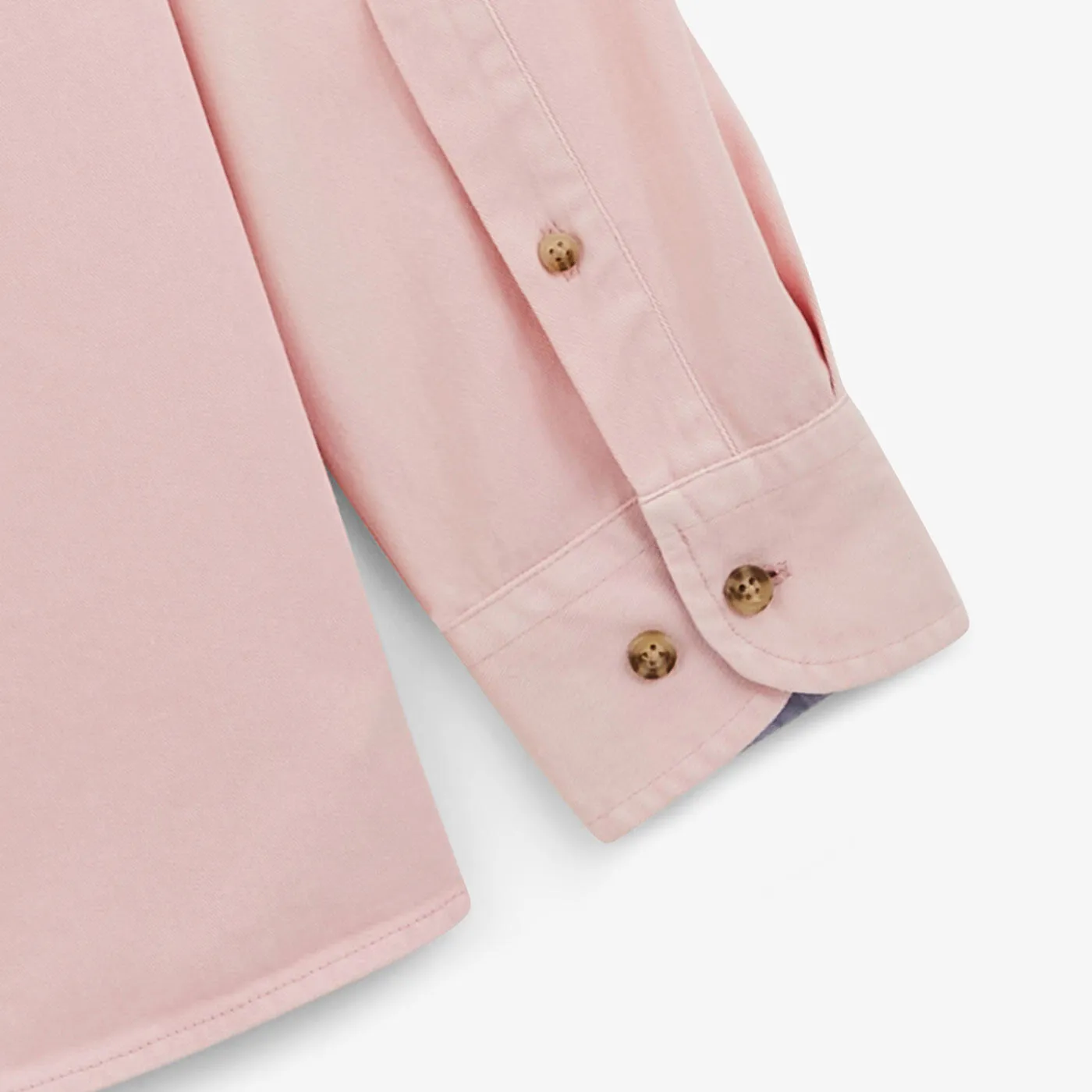 Chemise épaisse en coton unie rose