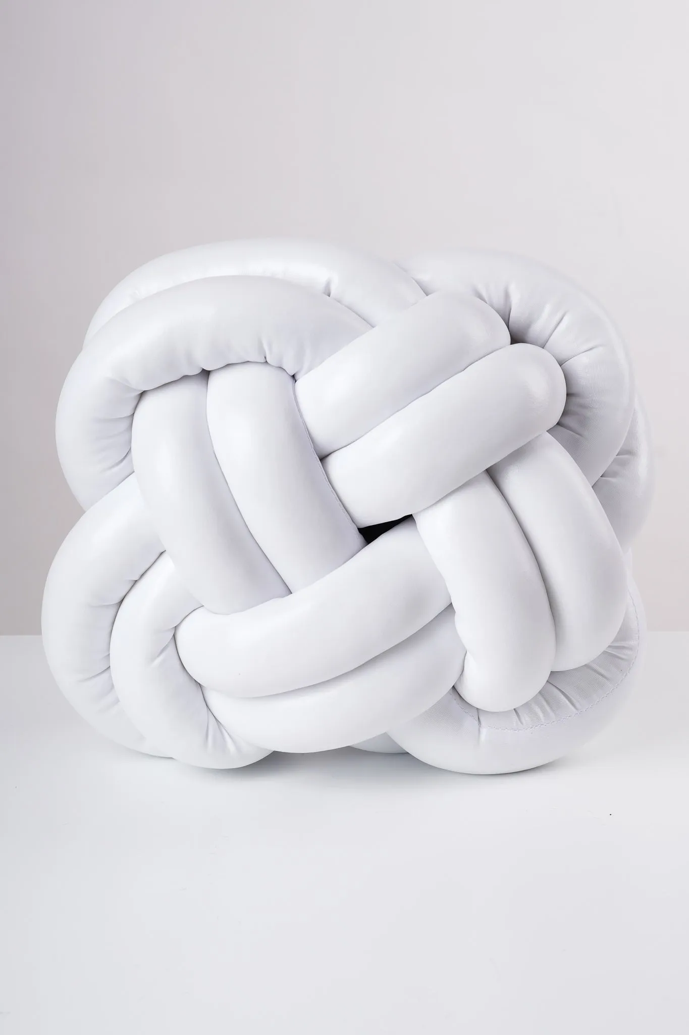 Globular Knot Cushion - Shiny White