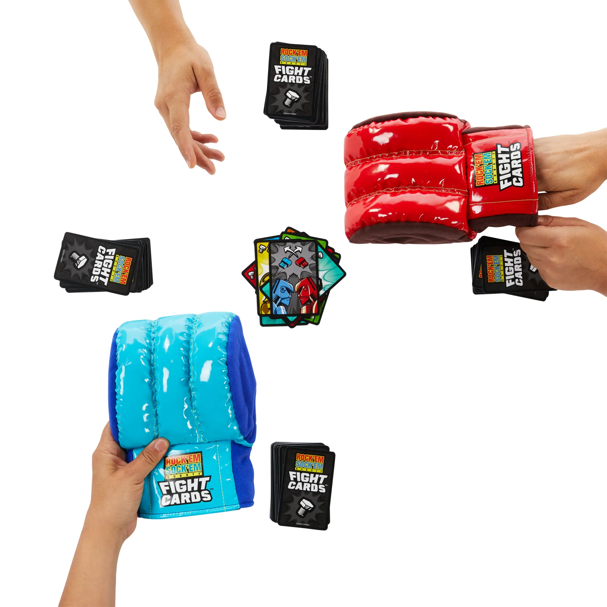 Mattel Games Juego de Mesa para Adultos Rock 'Em Sock 'Em Cartas