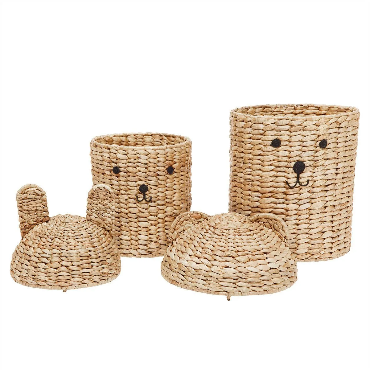 Panier de Rangement Ours & Lapin - Lot de 2