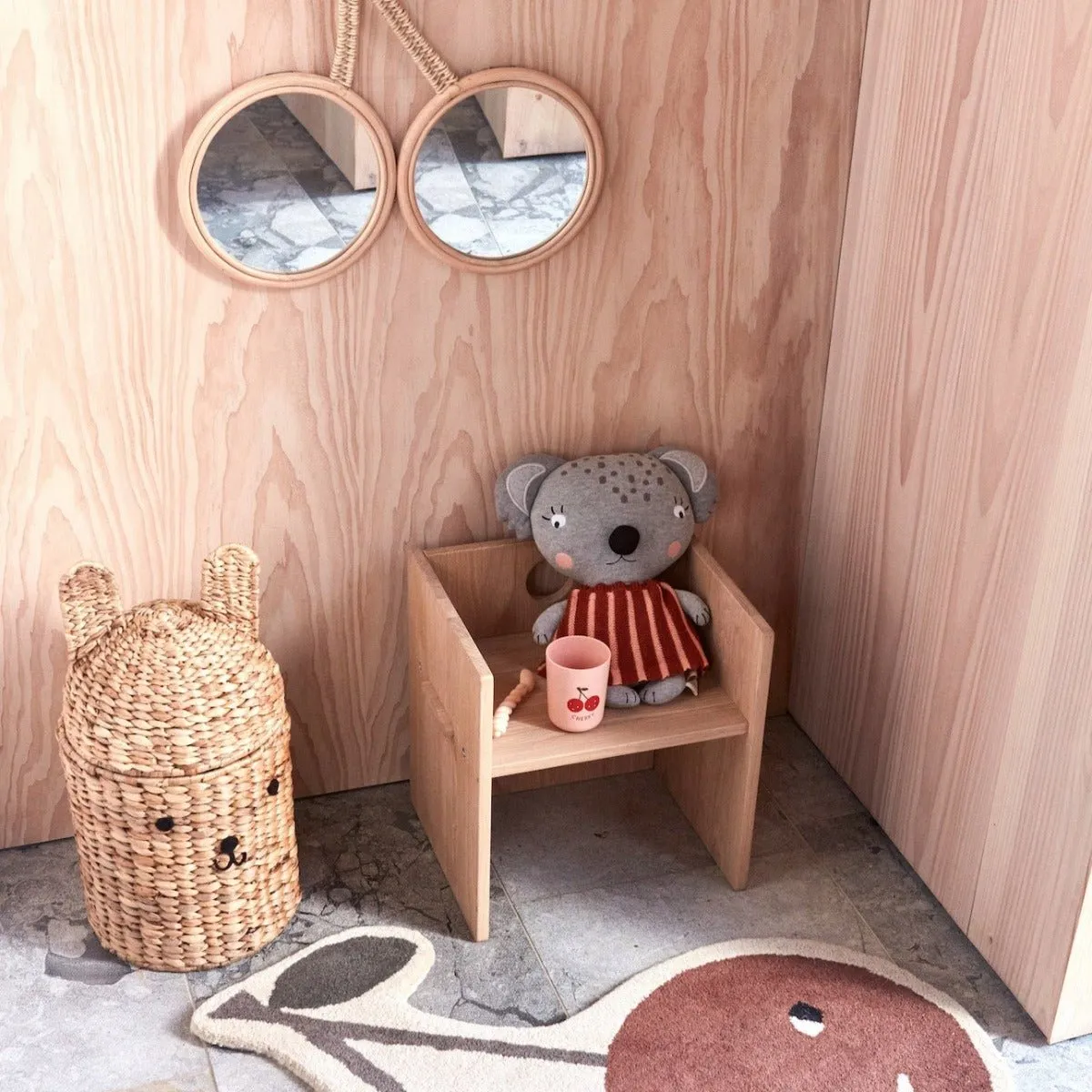 Panier de Rangement Ours & Lapin - Lot de 2