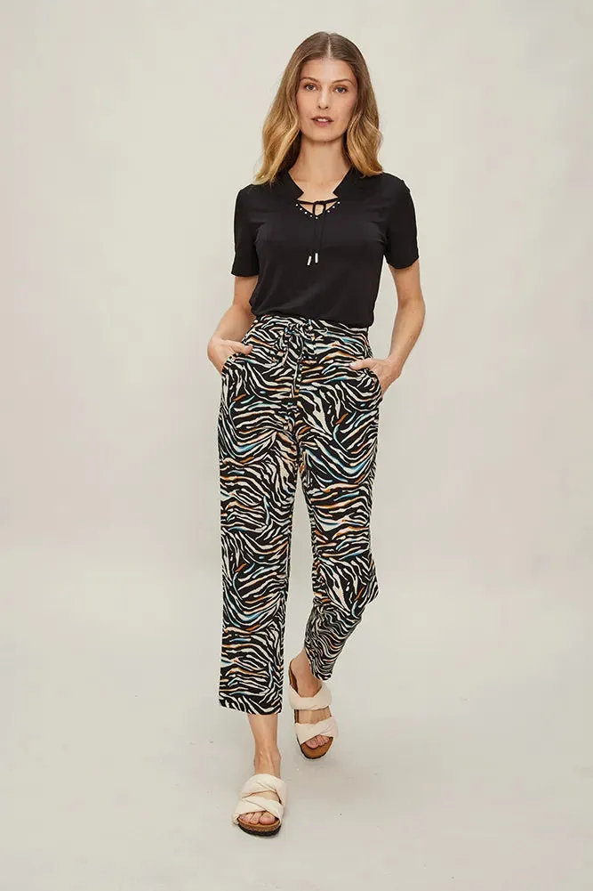 Pantalón Mujer Jogger Estampado Negro