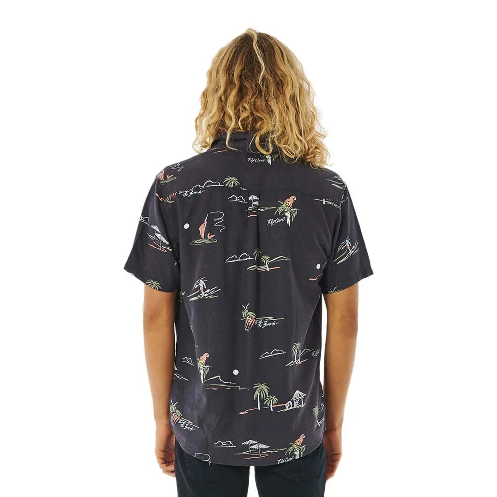 RIP CURL PARTY PACK SHIRT WASHED BLACK | CAMISA DE MANGA CORTA