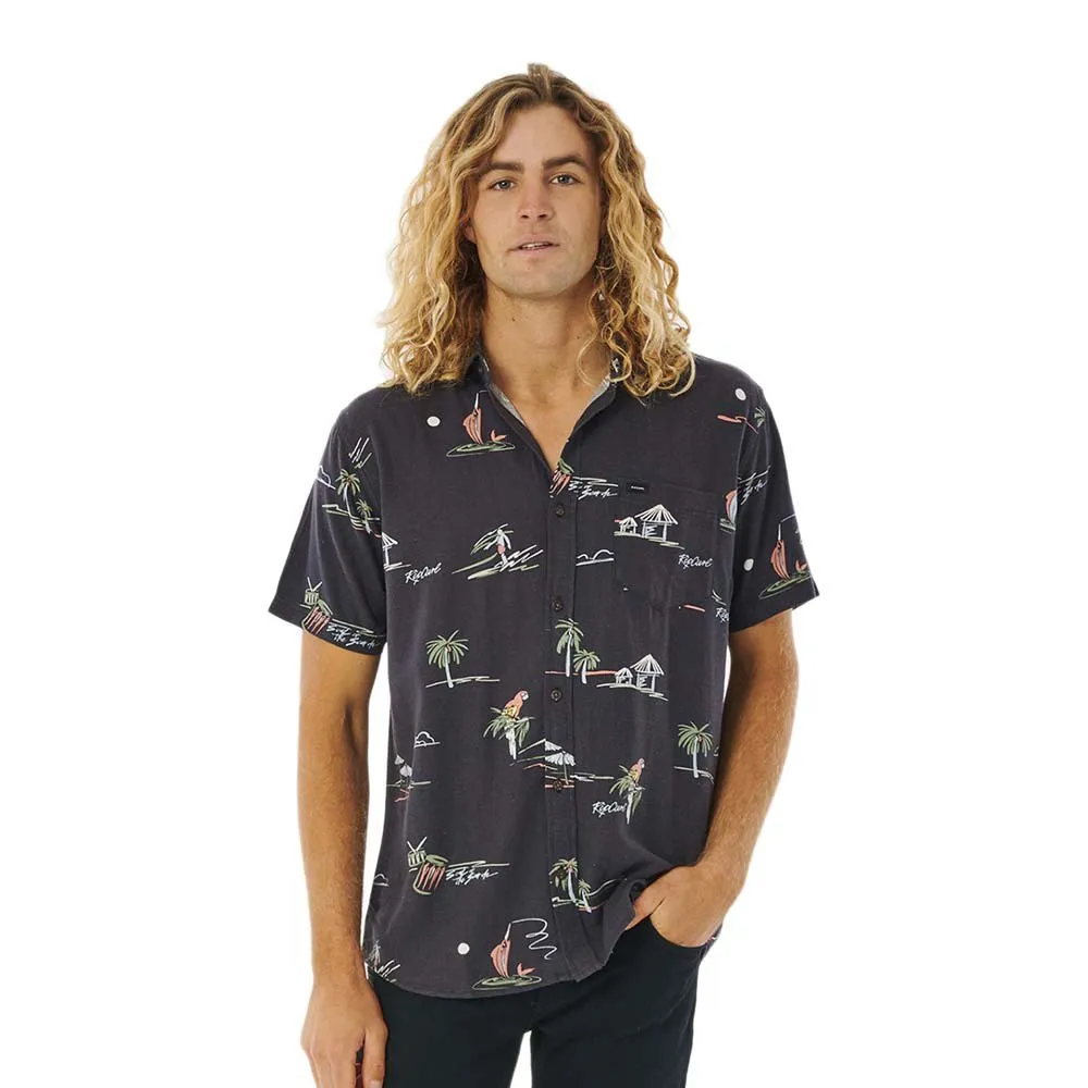 RIP CURL PARTY PACK SHIRT WASHED BLACK | CAMISA DE MANGA CORTA