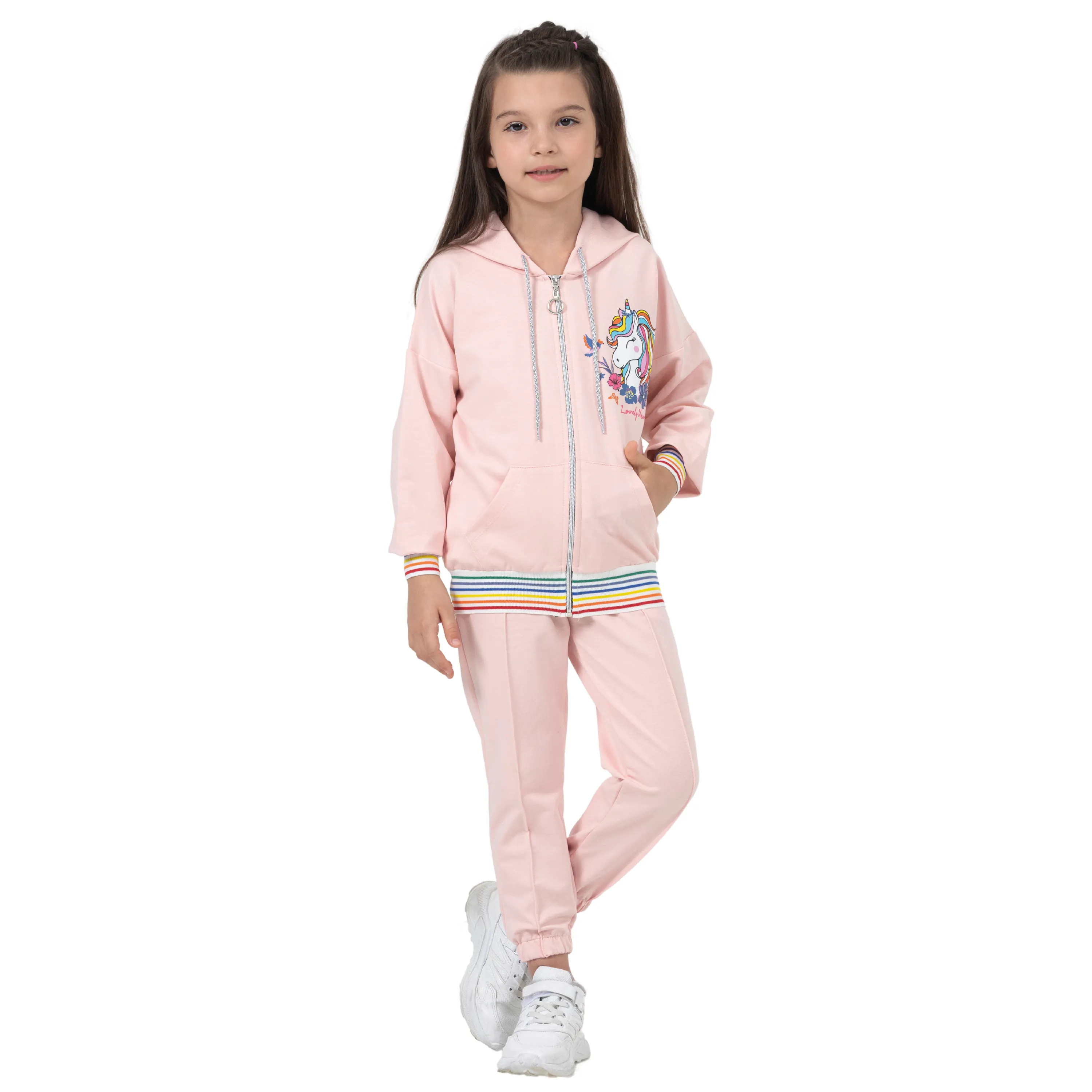 Unicorn Girls Casual Joggers Set