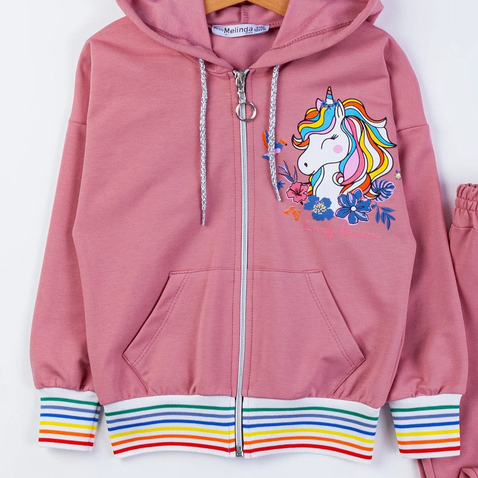 Unicorn Girls Casual Joggers Set