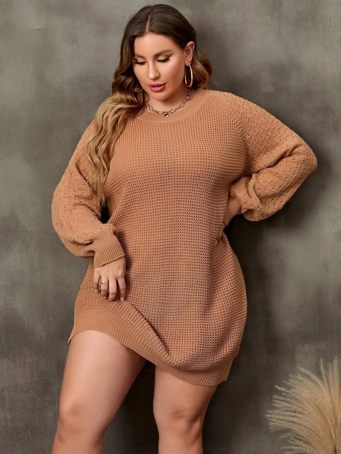 Vestido De Manga Longa Plus Size - Rowan